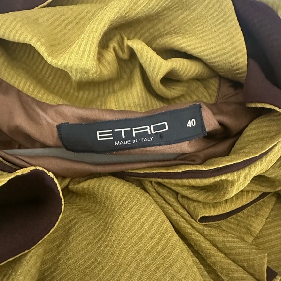 Etro silk Floral Yellow Dress - Picture 3 of 4